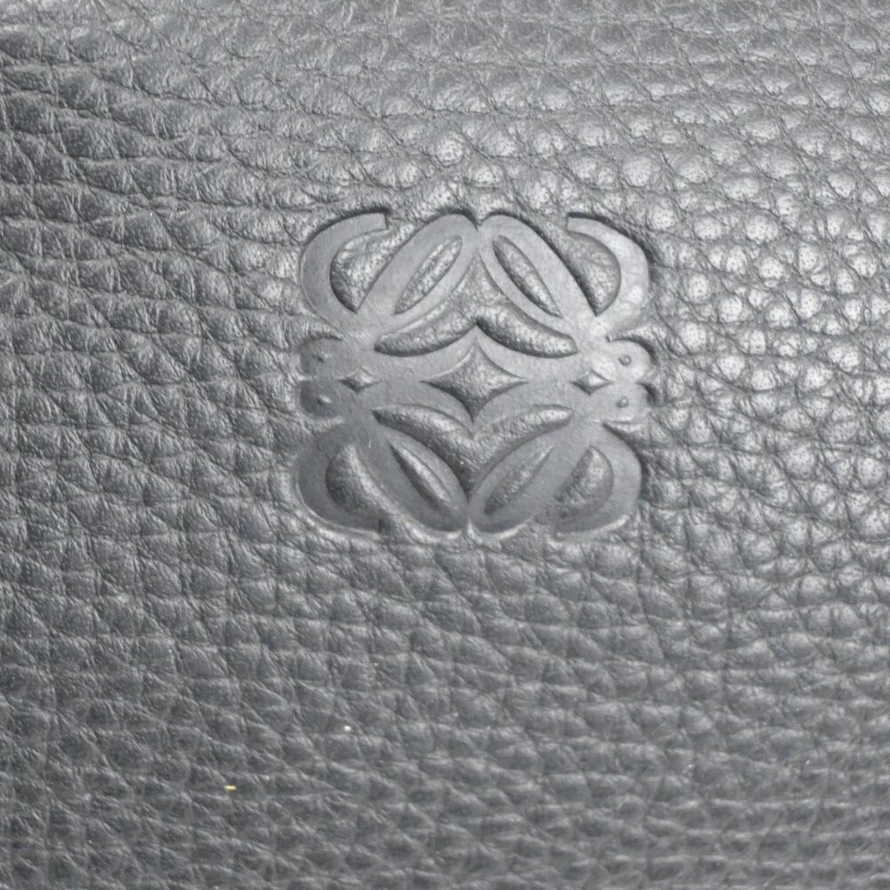 LOEWE Logo Anagram 2Way Shoulder Hand Bag Leather Black GHW Spain 95RL702 - Picture 6 of 16